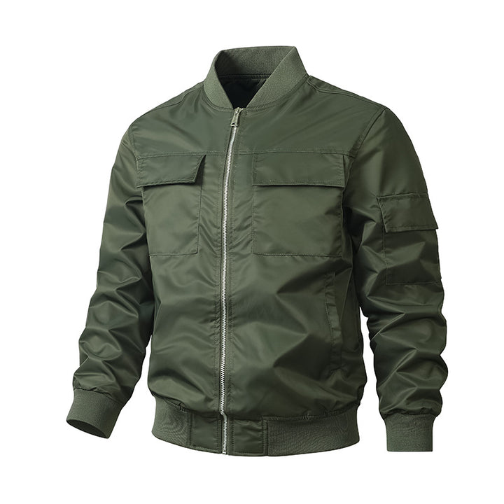 Herren moderne Bomberjacke mit praktischen Reißverschlusstaschen Echoarchiv