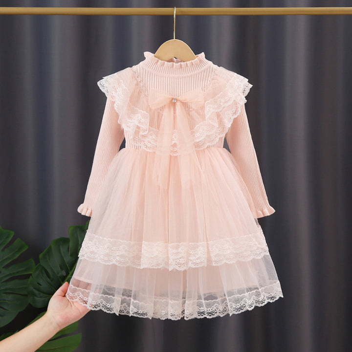 Mädchen Festliches Kleid mit Rüschenkragen und Tüllrock Echo Archiv