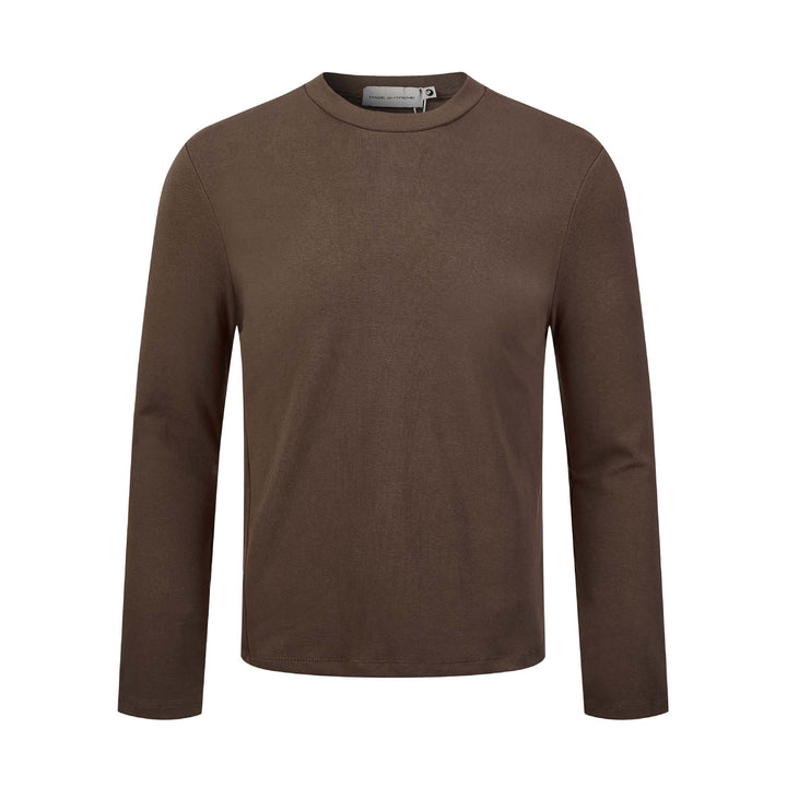 Unisex Feines Langarm-Basicshirt mit Rundhals und schmaler Passform Echoarchiv