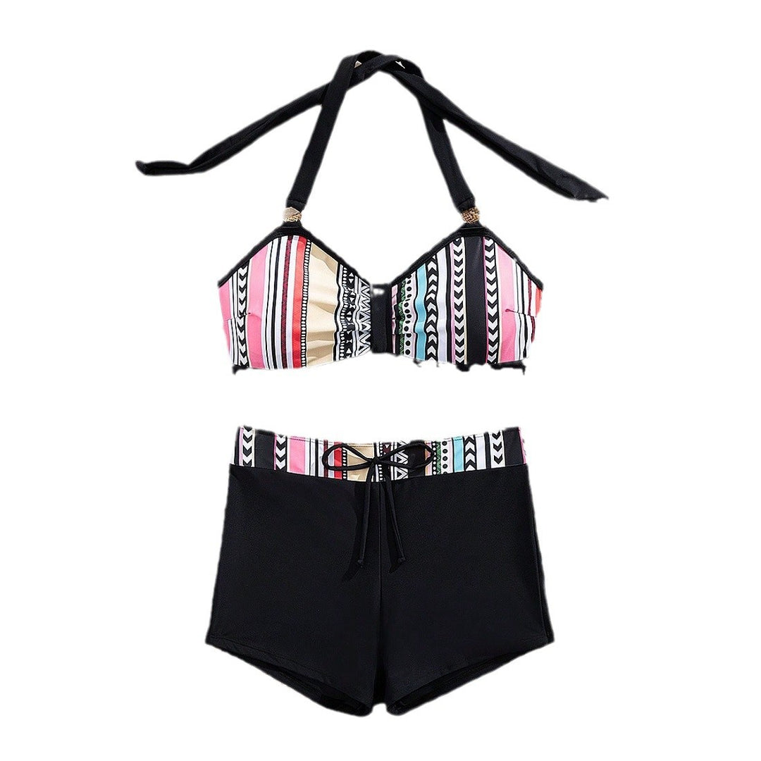 Damen Bikini-Set mit modischem High-Waist-Schnitt und verstellbaren Trägern Echo Archiv