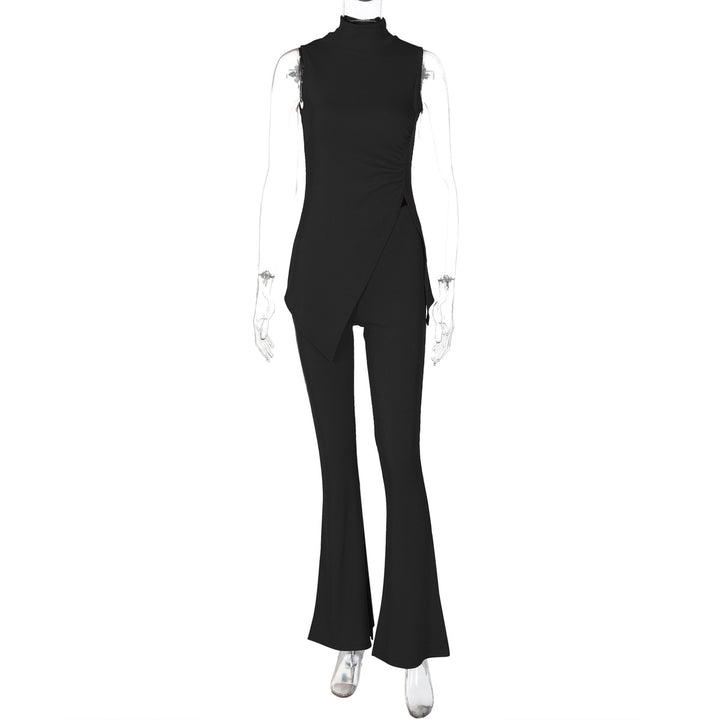 Damen elegant geschnittenes Einteiler-Set mit asymmetrischem Design und Stehkragen Echo Archiv