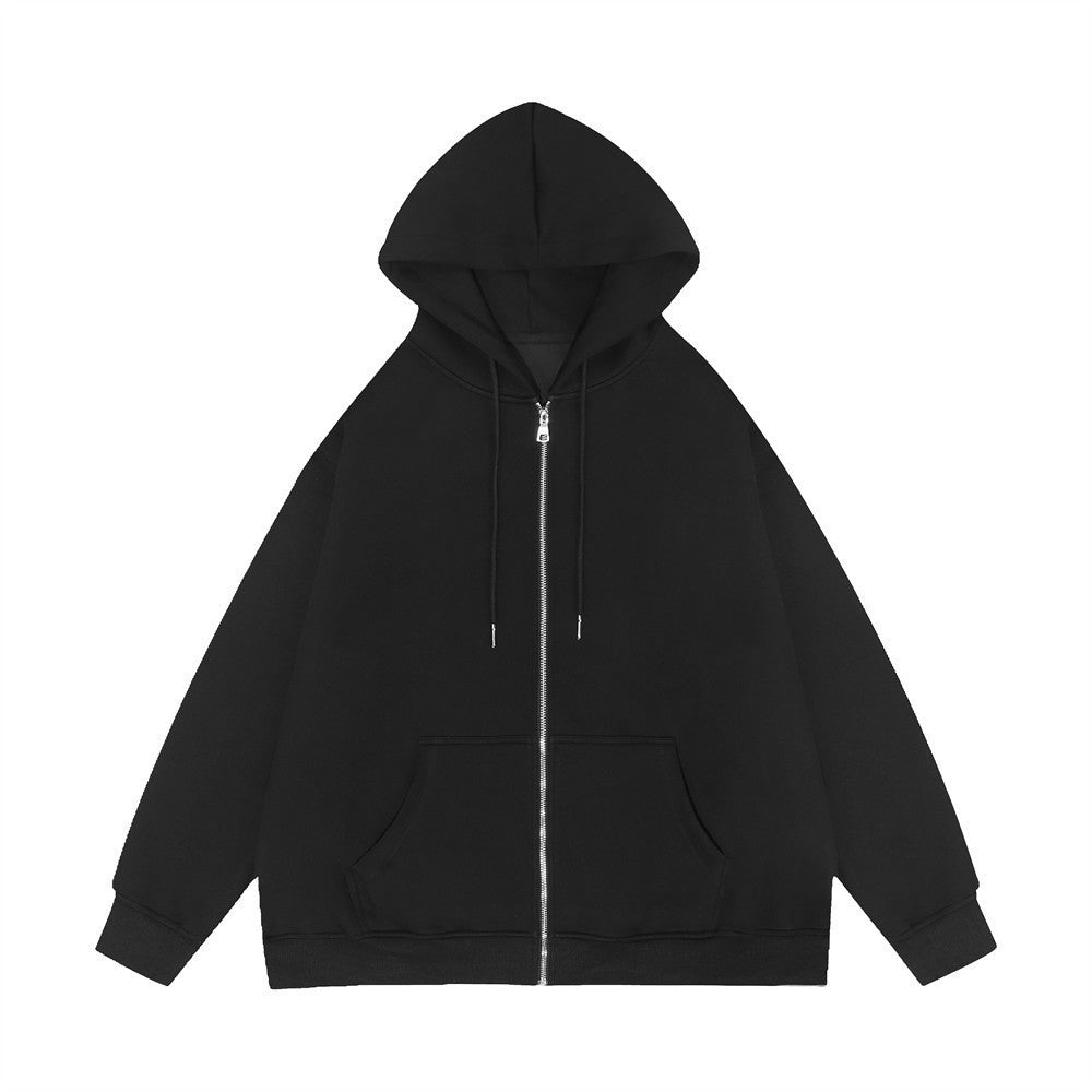 Unisex nan lässige Kapuzenjacke mit robustem Metall-Reißverschluss doppellagiger Kapuze und tiefen Känguru-Eingrifftaschen Echo Archiv