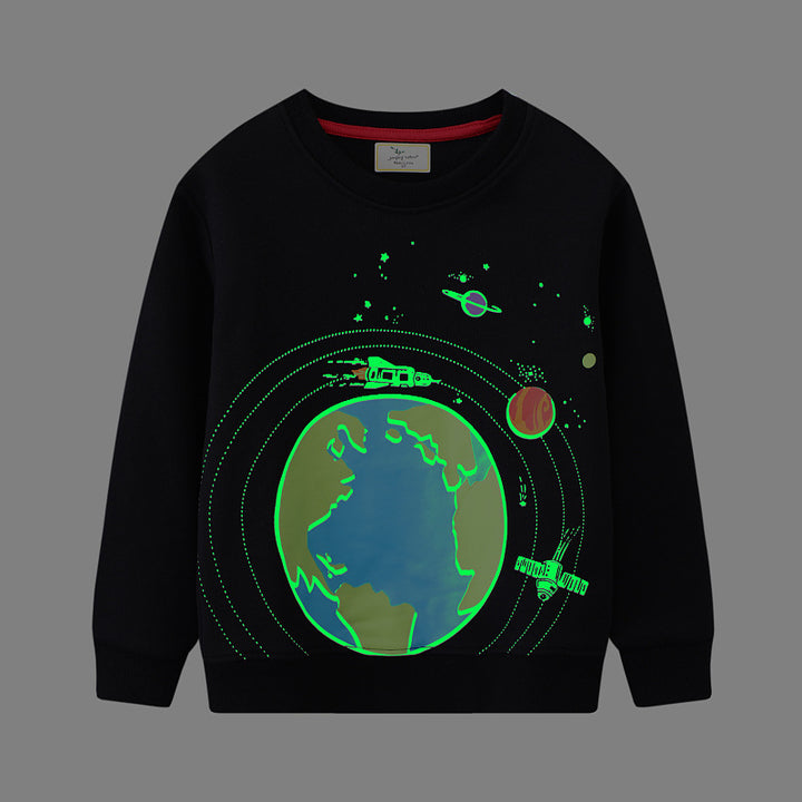 Kinder Sweatshirt mit leuchtendem Weltraum-Design Echo Archiv