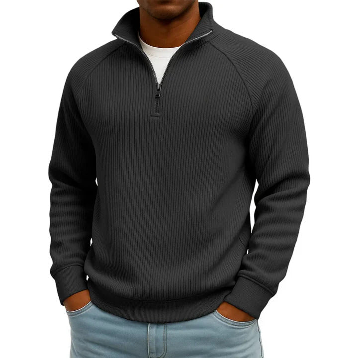 Herren Komfortabler Pullover mit Stehkragen Echoarchiv