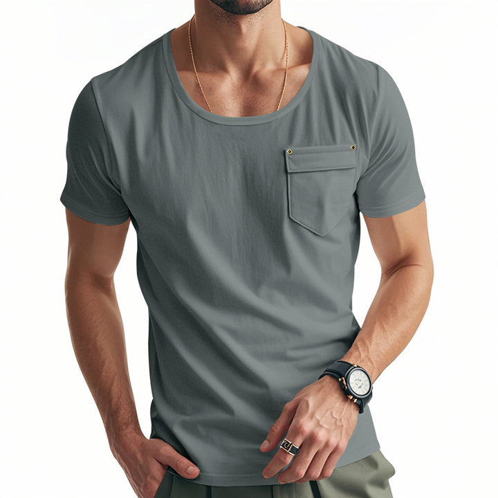 Herren Atmungsaktives T-Shirt mit praktischem Brusttasche Echoarchiv