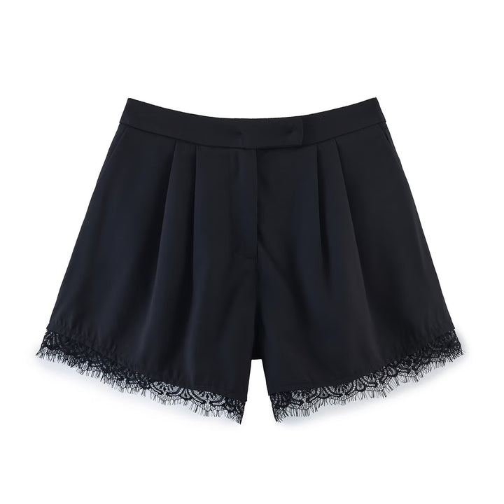 Damen Cropped-Blazer mit Spitzenbordüre, taillierter Ein-Knopf-Silhouette Echo Archiv