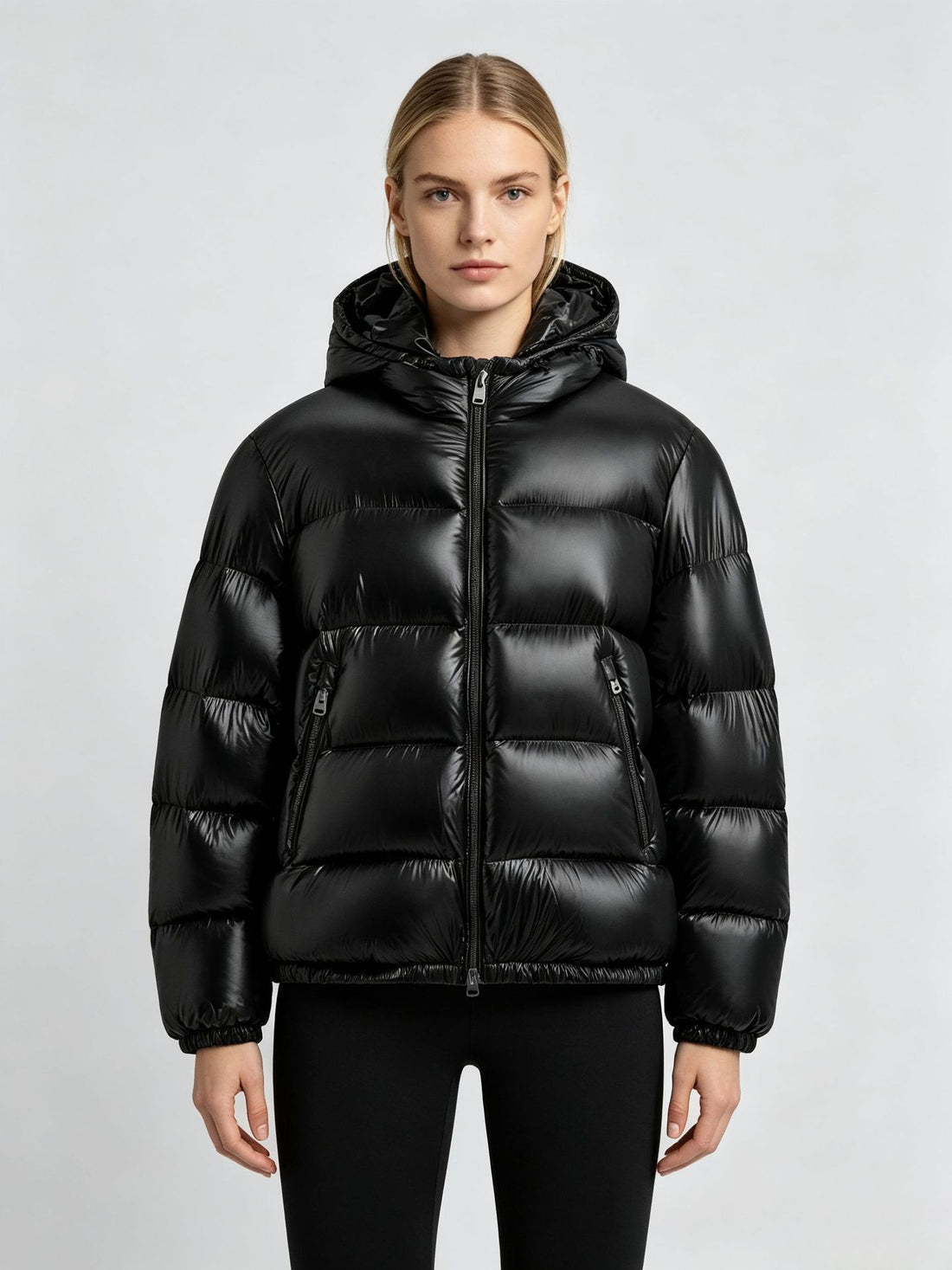 Damen Stylische Daunenjacke mit Kapuze – Célinea