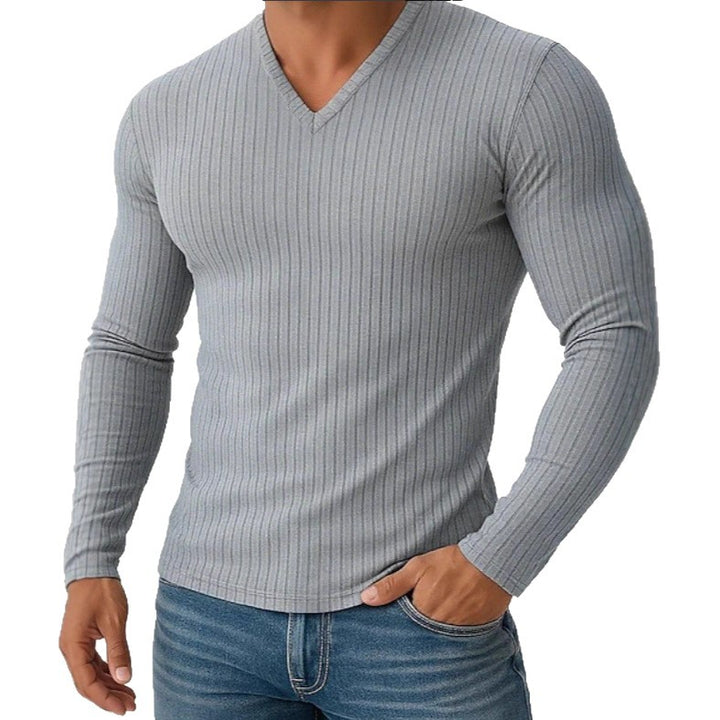 Herren Langarmshirt mit feiner Rippenstruktur Echoarchiv
