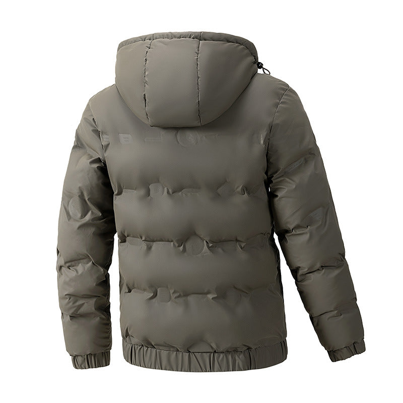 Herren Wattierte Wintersteppjacke mit Kapuze und winddichter Thermoisolierung Echo Archiv