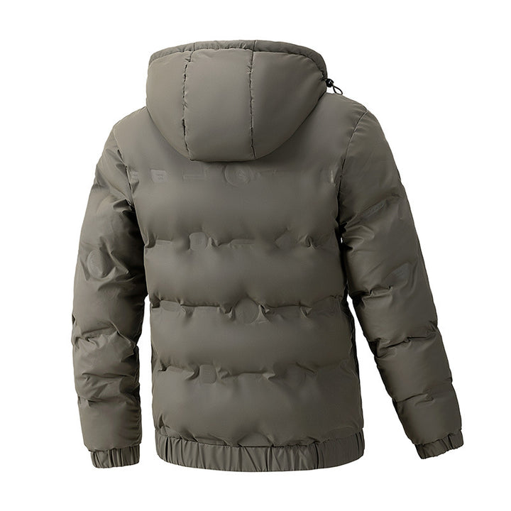 Herren Wattierte Wintersteppjacke mit Kapuze und winddichter Thermoisolierung Echo Archiv