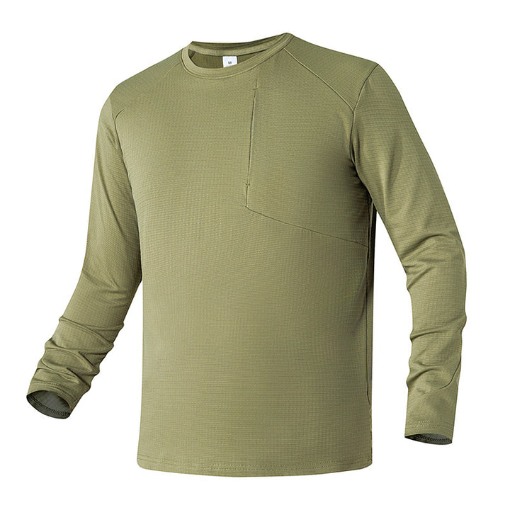 Herren Funktionslongsleeve mit atmungsaktiven Eigenschaften und praktischer Tasche Echoarchiv