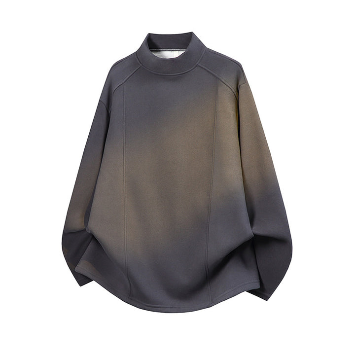 Herren Oversize Stehkragen-Sweatshirt mit Raglanärmeln und dezentem Farbverlauf Echo Archiv