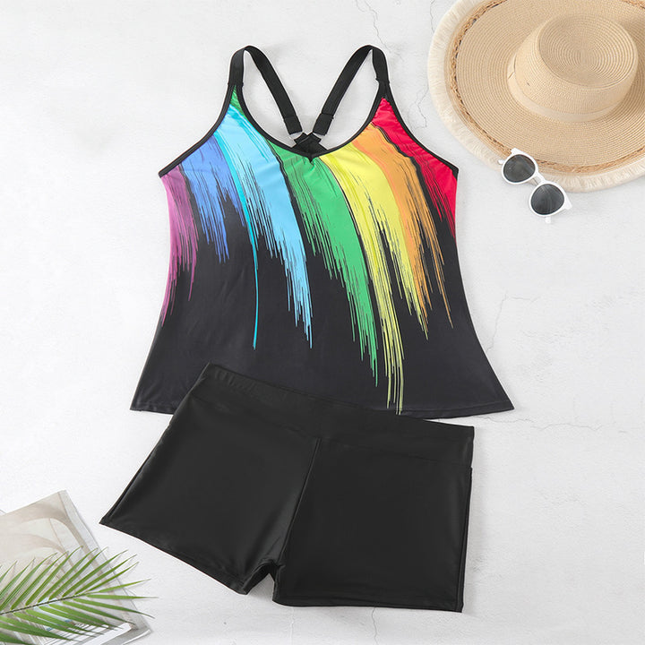 Damen Sportlicher Tankini und Shorts Set Echo Archiv