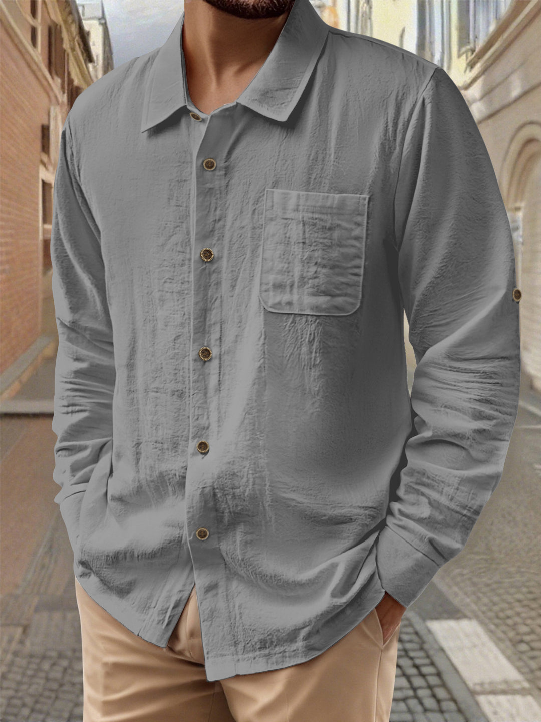 Herren lässige und elegante Hemdjacke Echoarchiv