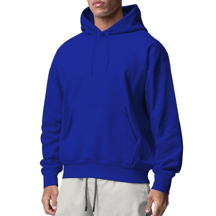 Herren Premium-Kapuzenpullover mit Kängurutasche, innen angerautem Fleece, verstärkter Nackennaht und geripptem Saum – Cavarno
