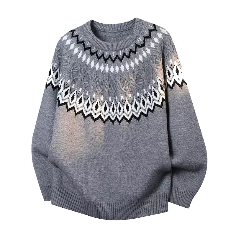 Damen Modischer Grobstrickpullover mit Zopfdesign Echoarchiv