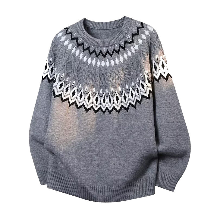 Damen Modischer Grobstrickpullover mit Zopfdesign Echoarchiv