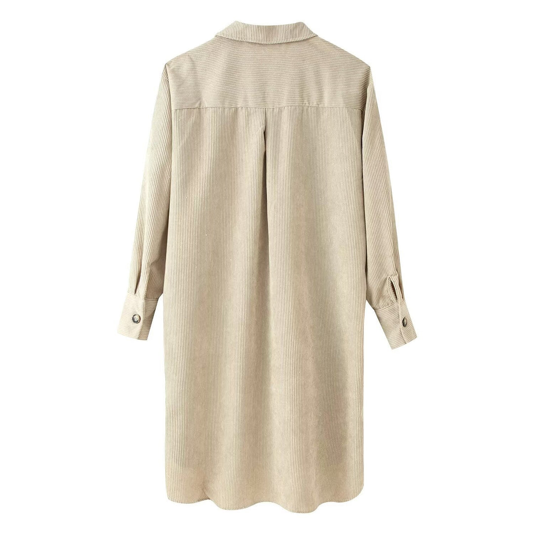 Damen Longshirt-Tunika aus feinem Rippjersey mit Hemdkragen und durchgehender Knopfleiste Echo Archiv