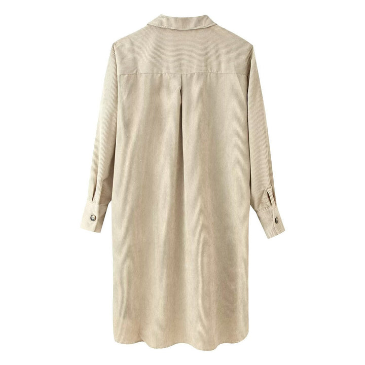 Damen Longshirt-Tunika aus feinem Rippjersey mit Hemdkragen und durchgehender Knopfleiste Echo Archiv