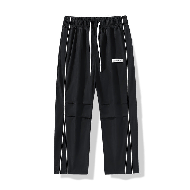 Herren Leichte Technical-Trackhose mit elastischem Bund, Knieabnähern & seitlicher Kontrastpaspel Echo Archiv