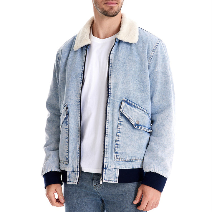 Herren Jeansjacke mit Fleecefutter und praktischen Taschen Echoarchiv
