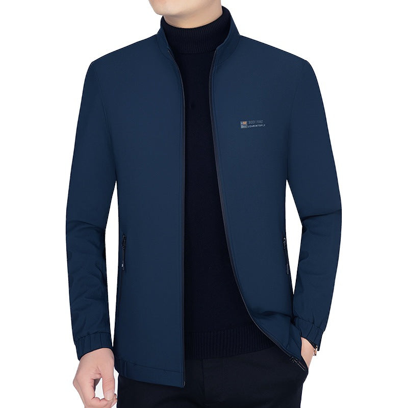 Herren Stehkragen-Jacke mit wärmendem Teddyfutter und Reißverschluss – Taviero