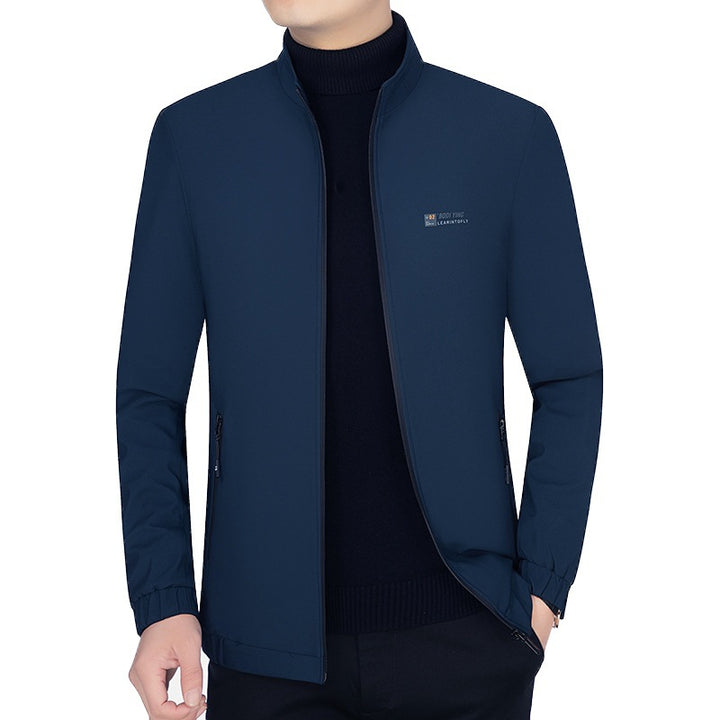 Herren Stehkragen-Jacke mit wärmendem Teddyfutter und Reißverschluss – Taviero