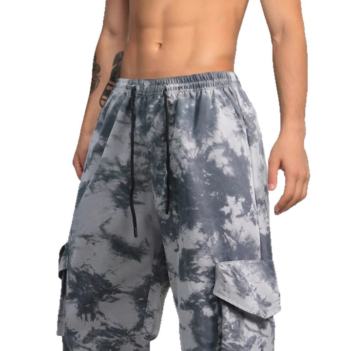 Herren lässige Cargo-Hose mit modischem Tie-Dye-Muster Echoarchiv