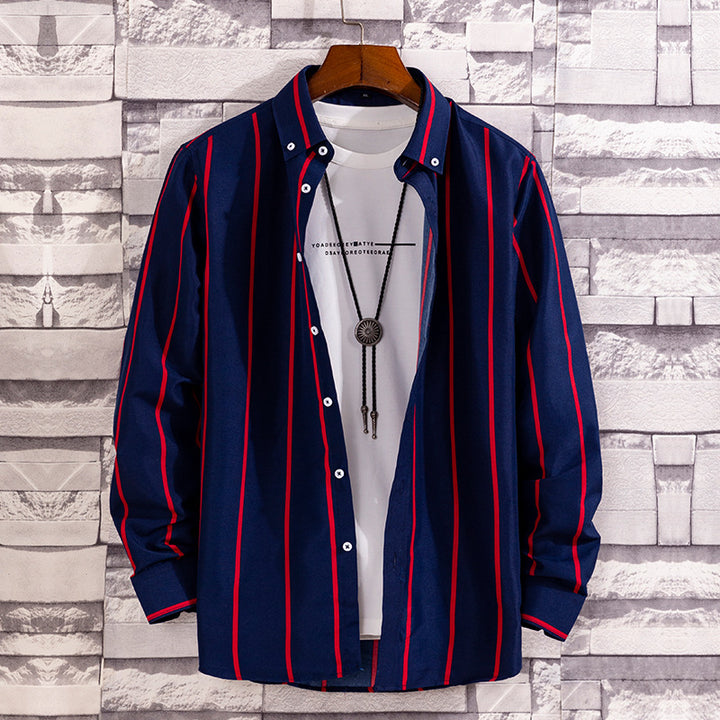 Herren nan lässige Hemdjacke aus leichter Baumwollmischung mit Button-Down-Kragen Echo Archiv