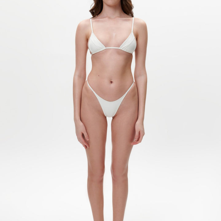 Damen Triangel-Bikini mit ultra-hohem Beinausschnitt und feiner Raffung Echo Archiv