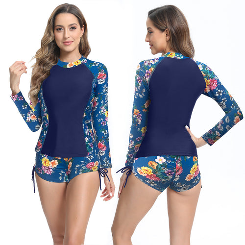 Damen Hochleistungs-Surfuanzug mit floralem Design Echo Archiv