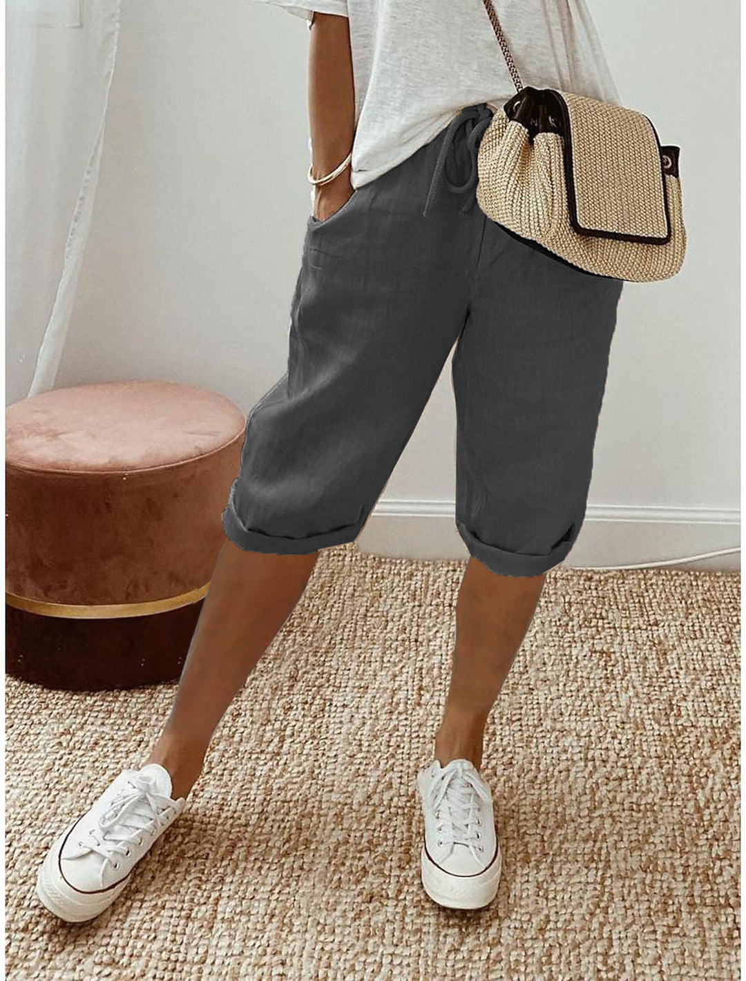 Damen Luftige Leinen Shorts Echoarchiv