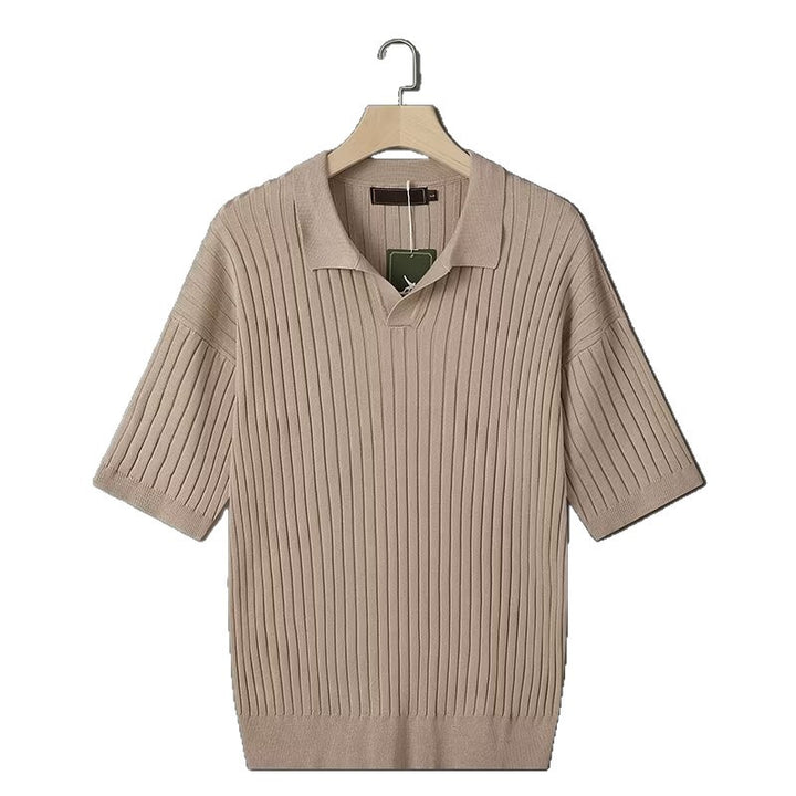 Herren Kurzarm Strick-Polo-Shirt Echo Archive