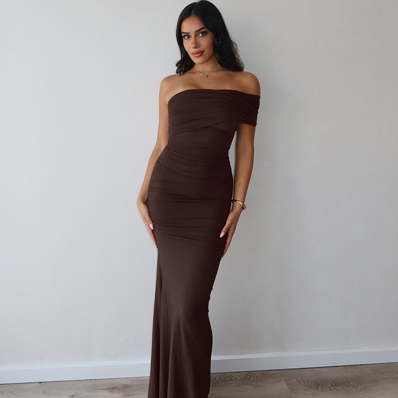 Damen Elegantes Maxikleid mit raffinierter Drapierung Echo Archiv
