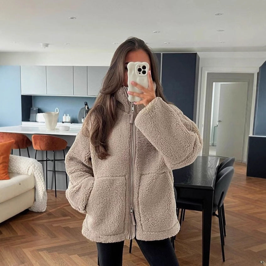 Damen Oversized Fleecejacke Echoarchiv