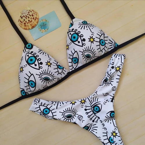 Damen Triangel-Bikini mit auffälligem Grafikdesign Echo Archiv
