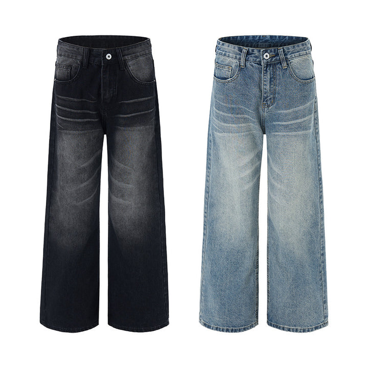 Damen Superweite Baggy-Jeans mit Schlüsselanhänger-Chain und bodenlanger Palazzo-Silhouette Echo Archiv