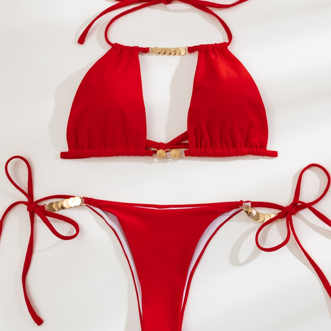 Damen Triangel-Bikini mit geschmackvollen Bead-Details Echo Archiv