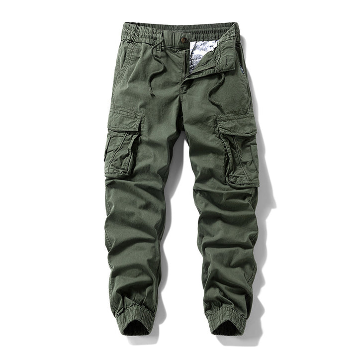 Herren Baumwoll‑Canvas Cargo‑Jogger mit elastischem Bund, Multifachtaschen und gerippten Knöchelabschlüssen Echo Archiv