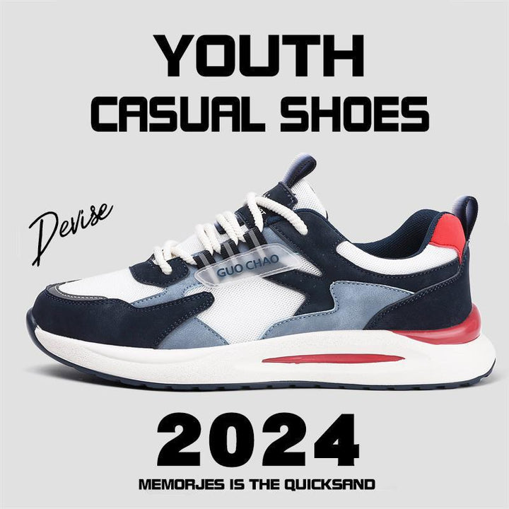 Unisex Moderne leichte Freizeit-Sneaker mit gepolstertem Komfortfußbett und atmungsaktivem Mesh-Overlay Echoarchiv