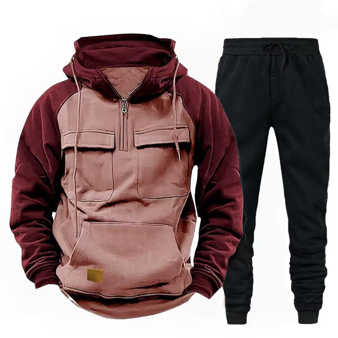 Herren funktionale Kapuzenjacke mit Reißverschluss und Jogginghose Echoarchiv
