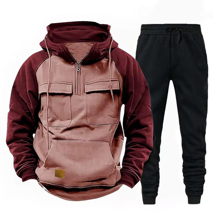 Herren funktionale Kapuzenjacke mit Reißverschluss und Jogginghose Echoarchiv