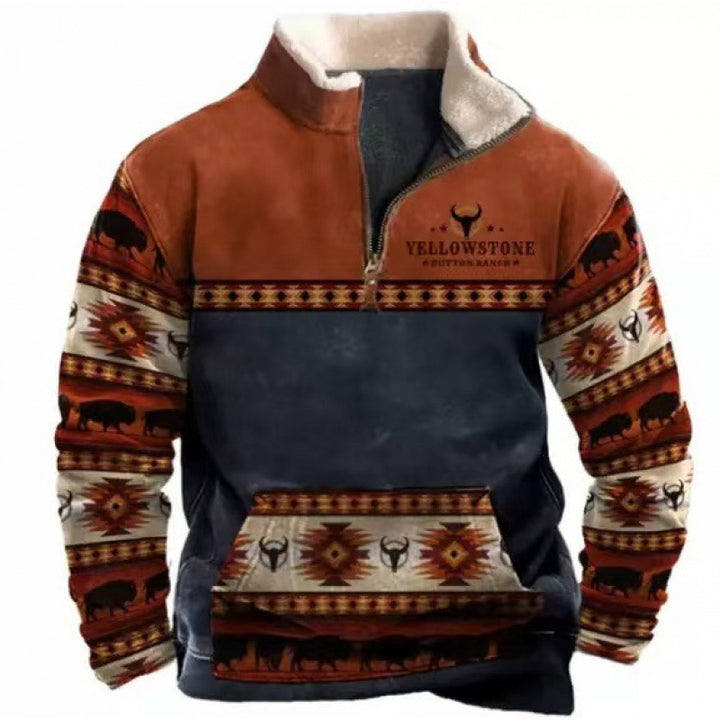 Herren Modischer Hoodie mit Kapuze und maritimem Druck Echoarchiv