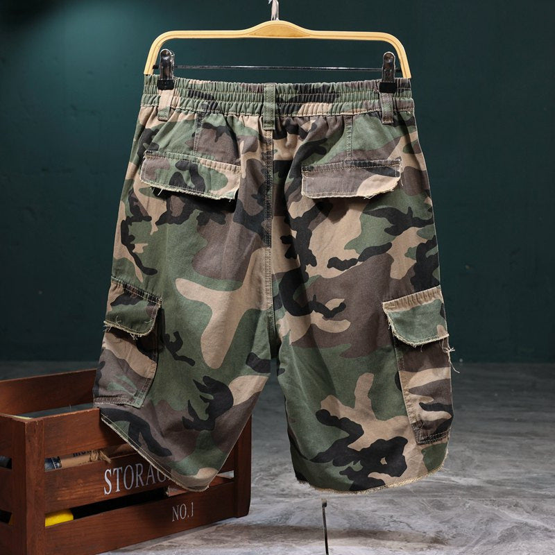 Herren Cargoshorts mit angesagtem Camouflage-Muster und robusten Taschen Echoarchiv