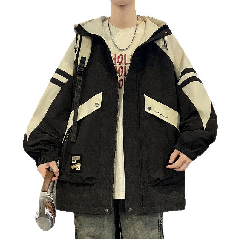 Herren urbaner Windbreaker mit funktionalen Taschen Echoarchiv