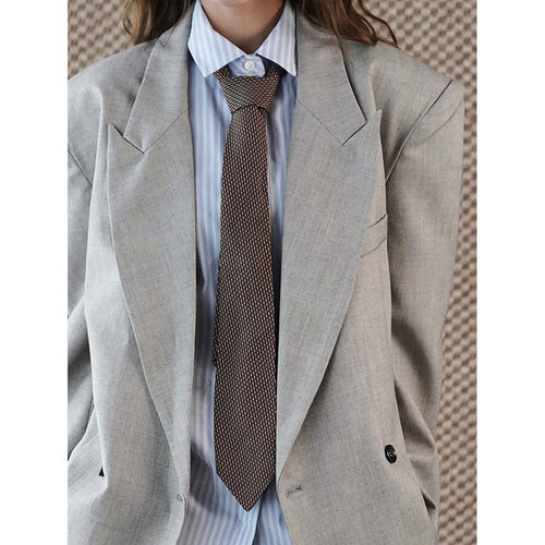 Damen Strukturierter Oversize-Blazer mit breitem Revers und Soft-Shoulder Echoarchiv
