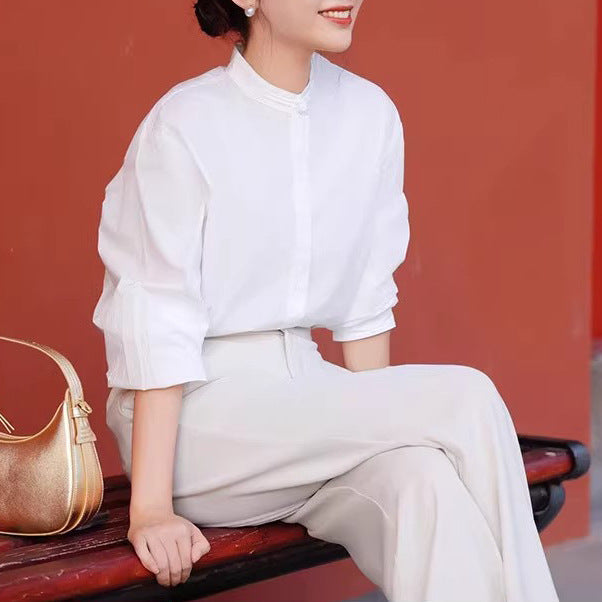 Damen Elegante und modische Oversized Bluse Echoarchiv