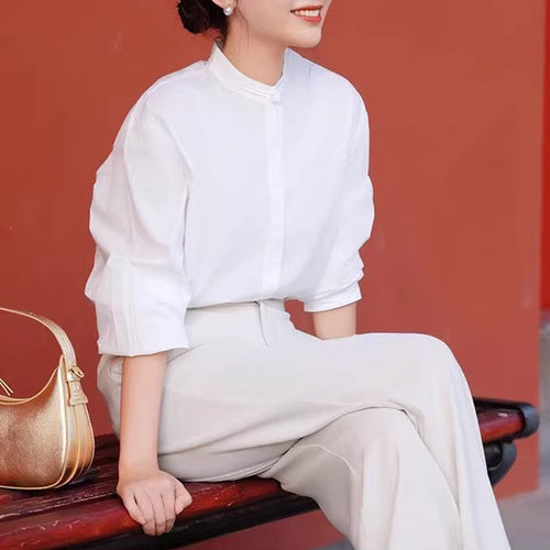 Damen Elegante und modische Oversized Bluse Echoarchiv