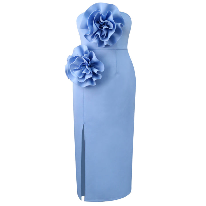 Damen Abendkleid mit voluminösen 3D-Blütenapplikationen Echo Archiv