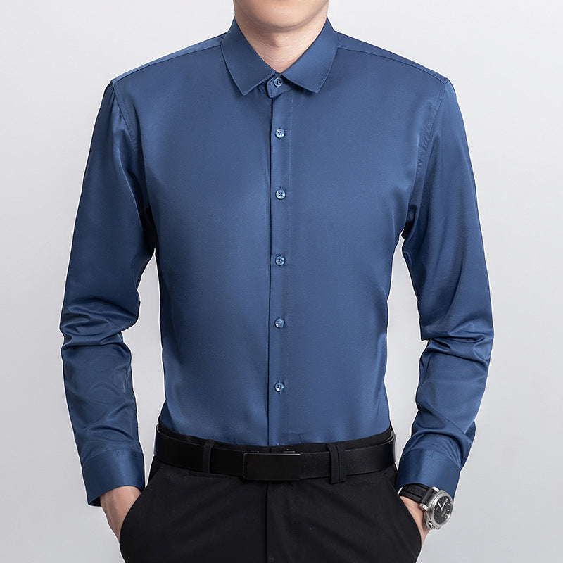 Herren Elegantes Hemd mit glänzenden Stoff und modernem Schnitt Echoarchiv